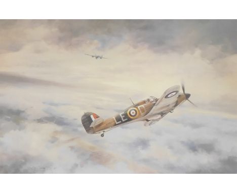 After Robert Taylor. First of Many, limited edition print number 15/100, signed in pencil to margin, mounted with RAF badge, 