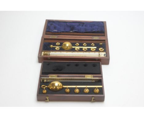 A cased Sike's Hydrometer, by T.B.Winter &amp; Son, Newcastle; together with another boxed hydrometer.