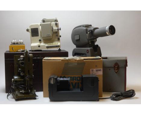 A collection of vintage cine and photographic projectors, to include: Leitz Wetzlar Prado slide projector; a Noris Synchroner