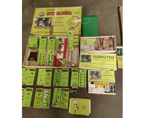 Large lot of vintage subbuteo to include large selection of teams to include liver pool , derby fc etc. 
