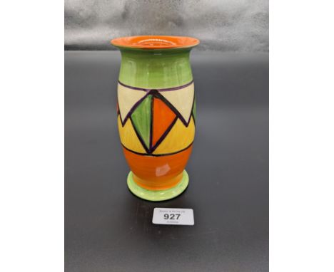 Clarice Cliff 'Bizarre' hand painted porcelain vase [15cm] 