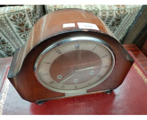 Art deco 3 hole mantle clock . 