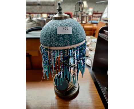 Modern contemporary glass shaded desk lamp. 