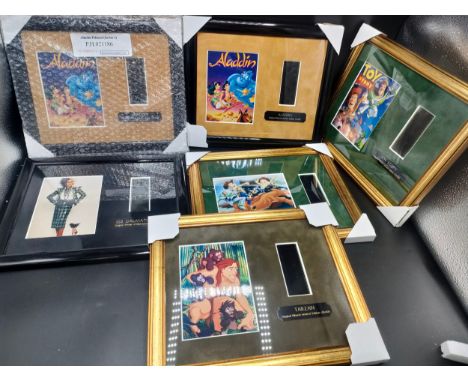 Selection of limited edition movie film cell pictures includes toy story , Aladdin etc . 