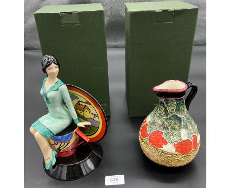 Two Kevin Francis collectables, Young Clarice Cliff Figure limited edition 540/900 &amp; Strawberry Patch jug, Limited editio