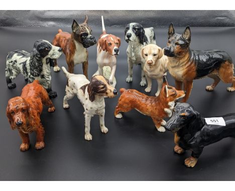 Collection of Goebel dog figurines (10) 