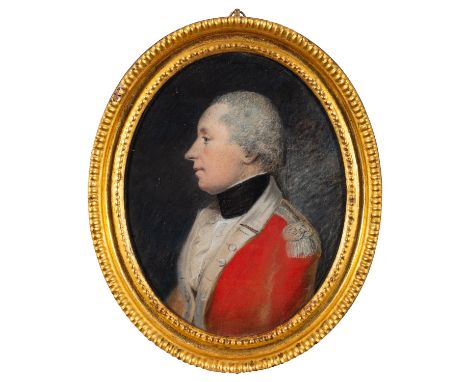 Attributed to James Sharples (British 1751-1811)Portrait of the late Capt. Wm., Dixon, Royal MarinesPastel24 x 19cm (Oval)Ins