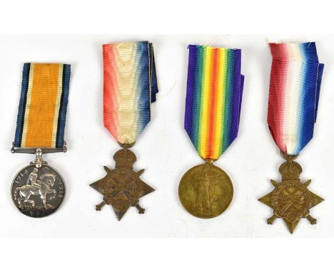 A collection of four WWI medals comprising a British War Medal awarded to 224844 PTE. 1 S. BAILE RAF; a Victory Medal awarded