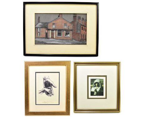 † HAROLD FRANCIS RILEY BL.D. Litt FRCS (HON) DFA ATC (born 1943); pencil signed print, 'The Virgin Mary', signed and dated '8
