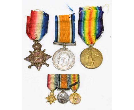 A WWI medal trio awarded to 9088 Cpl H. May R. Dub. Fus, comprising 1914-15 Star, British War Medal and Victory Medal and cor