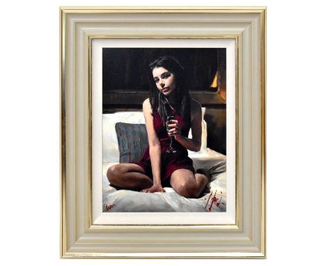 FABIAN PEREZ; a limited edition print, 'Bella', 57/95, signed lower right, 35 x 44cm, with certificate, framed.Condition Repo