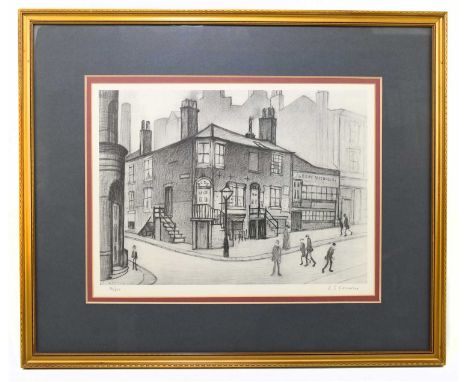 † LAURENCE STEPHEN LOWRY RBA RA (1887-1976); pencil signed limited edition print, Great Ancoats Street, (Manchester), signed 