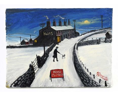 † JAMES DOWNIE (born 1949); oil on canvas, 'Moorland Winter', signed, unframed, 30 x 40cm.Condition Report: Good condition wi