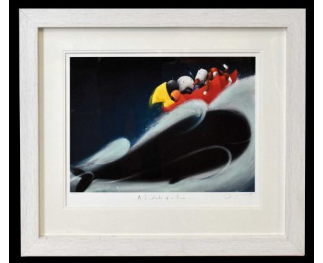 † DOUG HYDE; limited edition print, 'A Whale of a Time', 144/395, signed lower right, 58 x 47cm, with certificate, framed and