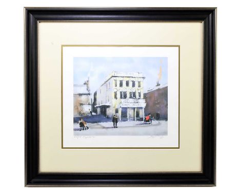 † HAROLD FRANCIS RILEY DL DLITT FRCS DFA ATC (born 1934); pencil signed limited edition print, 'Salford Hippodrome', signed a