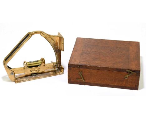 TAYLOR, TAYLOR &amp; HOBSON; a World War I field clinometer, mark V, dated 1917, in wooden box.