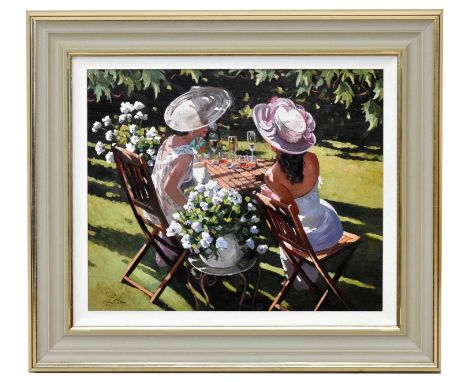† SHERREE VALENTINE DAINES (born 1959); a limited edition print, 'Champagne Celebration', 152/195, signed lower left, 47 x 57