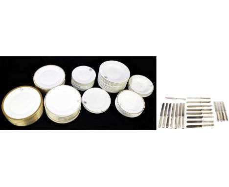 MASONIC INTEREST; a collection of twenty white metal and stainless steel Masonic Lodge dinner knives marked for Samaritan Lod