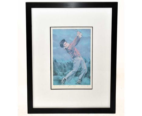 HAROLD FRANCIS RILEY DL DLITT FRCS DFA ATC (born 1934); pencil signed print, 'Seve Ballesteros - Lytham 1979', signed and dat