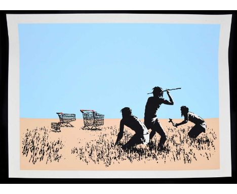 WEST COUNTRY PRINCE (BANSKY REPLICA); screen print using identical printing techniques and paper (300 gsm cartridge paper) as