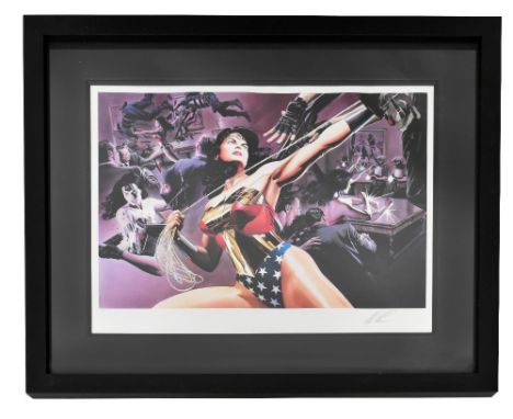 ALEX ROSS; a limited edition print, 'Wonder Woman: Defender of Truth', 119/195, signed lower right, 69 x 52cm, with certifica