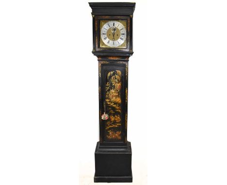 EDWARD BROWNE NORWICH; an 18th century and later Chinoiserie eight day longcase clock, with engraved dial and movement striki