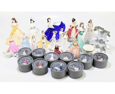 ROYAL DOULTON; six figures comprising HN2791 'Elaine', HN2229 'Southern Belle', HN2397 'Margaret', HN4258 'Embrace', HN4445 '