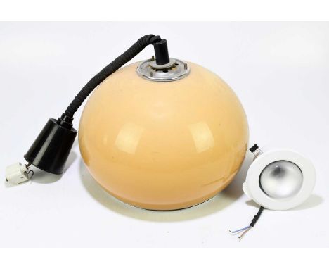 A 1970s ceiling light in the manner of Harvey Guzzini, diameter 34cm.