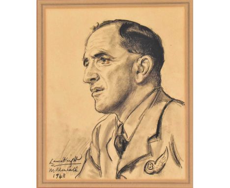 † DAME LAURA KNIGHT (British, 1877-1970); graphite on paper, ‘Portrait of Andy Haydn’ signed lower right, dated 1943, Mildenh
