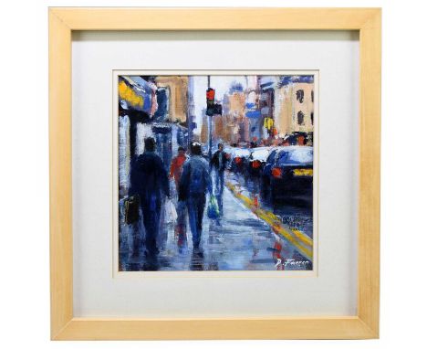 † DAVID FARREN (born 1972); oil on board, Deansgate, Manchester, signed lower right, inscribed verso 'bought from the artist 