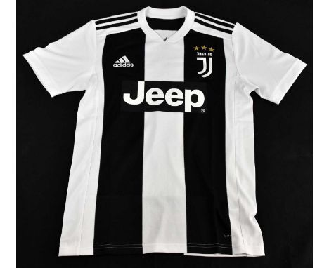 Cristiano Ronaldo Juventus F.C. Autographed 2018-2019 Black Adidas Replica  Jersey