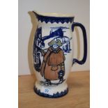 A Royal Doulton Night Watchman patterned pitcher, no. 383666, with poem to the reverse and measuring