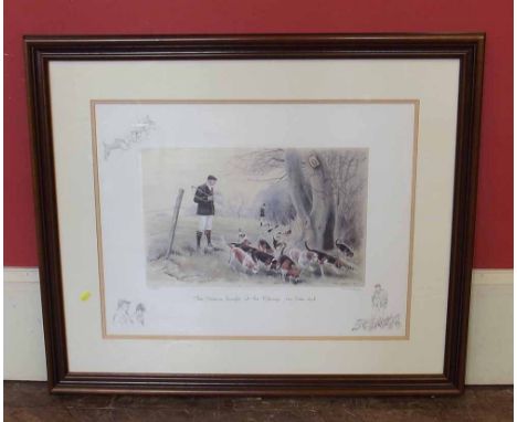Print The Cheshire Beagles at the Riddings, Lea Hall Green. Condition report: see terms and conditions.
