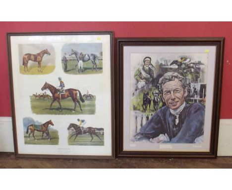 Signed print 540/650 Lester Piggott and one other "The Five Greatest I Ever Rode". Condition report: see terms and conditions