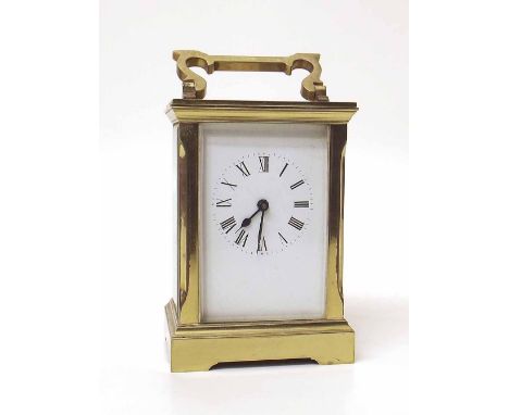 Brass carriage clock Condition report: see terms and conditions.