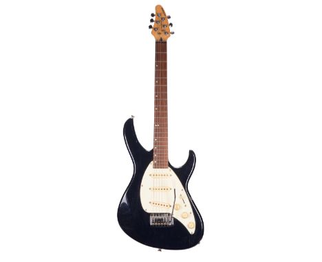 Tanglewood Jetstream electric guitar, made in Indonesia; Finish: midnight blue, many scratches and blemishes; Fretboard: rose