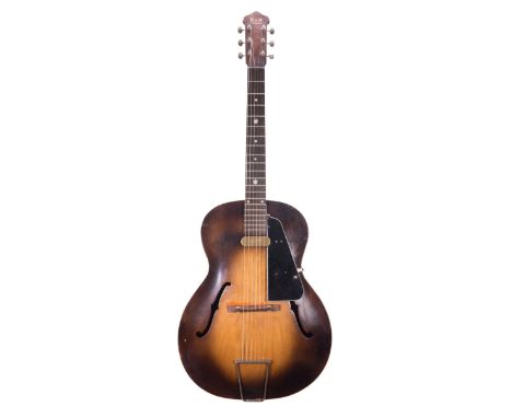 1940s G. Houghton &amp; Sons for Boosey &amp; Hawkes archtop guitar, made in England; Finish: two-tone burst, light checking,