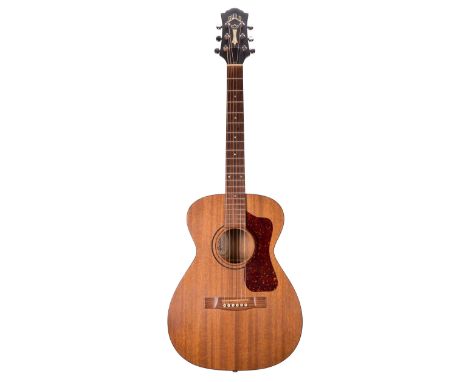 1991 Guild M20 reissue acoustic guitar, made in USA, ser. no. FA1xxxx6; Back, sides and top: mahogany, minor rash to back; Fr