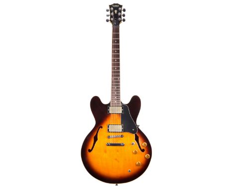 Hohner Professional SE35 semi-hollow body electric guitar, made in Korea, ser. no. C1xxxx4; Finish: sunburst, minor dings; Fr