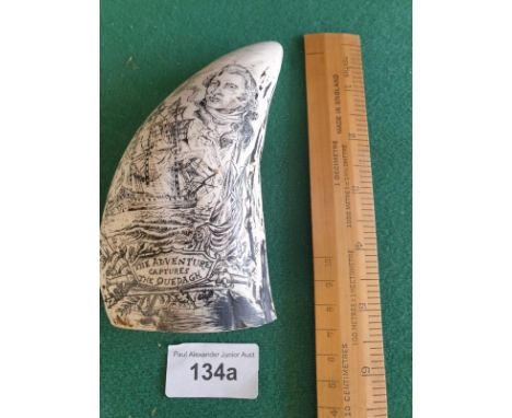REPRODUCTION SCRIMSHAW STYLE ITEM .