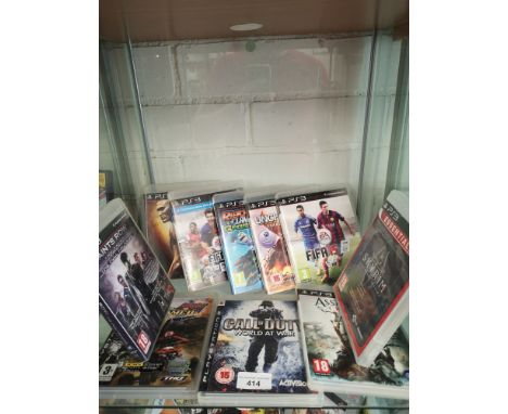 Shelf of PlayStation 3 games. 