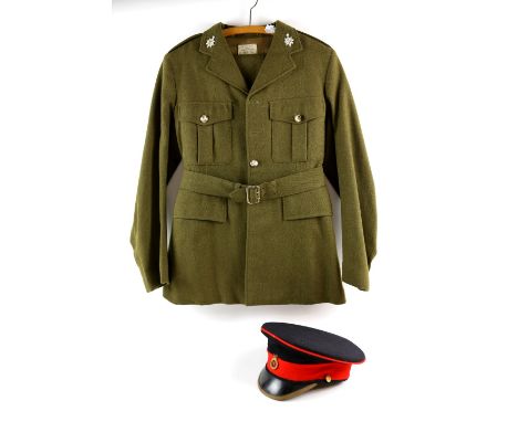 Military uniforms to include Royal Engineers x 2, Officers' Mess jacket , Royal Signals battle dress with Parachute Wing Patc