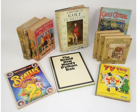 A  History of Golf in Britain Darwin Bernard, et al, green cloth with dust jacket, Monty python 1973,  and vintage children's