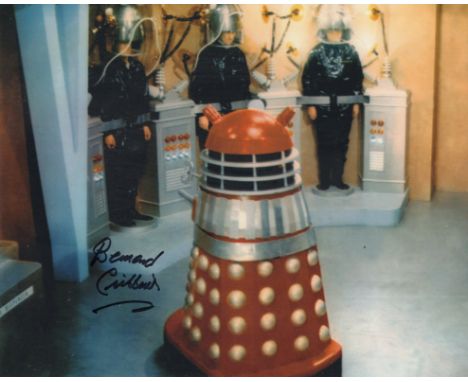 Doctor Who Invasion Earth 1960's movie scene colour 8x10 photo signed by the late Bernard Cribbins. Good condition. All autog