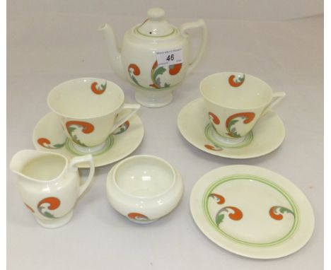 A Royal Doulton "Lynn" pattern tête à tête tea service CONDITION REPORTS Light general wear, but overall appears to be in goo