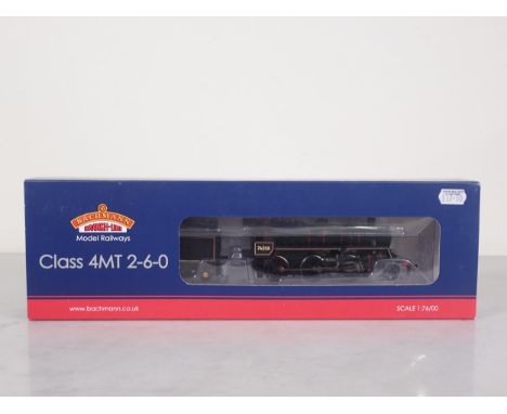 A boxed Bachmann 00 gauge Class 4MT 2-6-0 Locomotive in BR black livery 