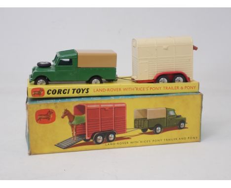 A boxed Corgi Toys No.2 Gift Set with Land Rover and Rice's Pony Trailer with pony 