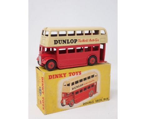 A boxed Dinky Toys No.290 red and cream Double Deck Bus Dunlop 