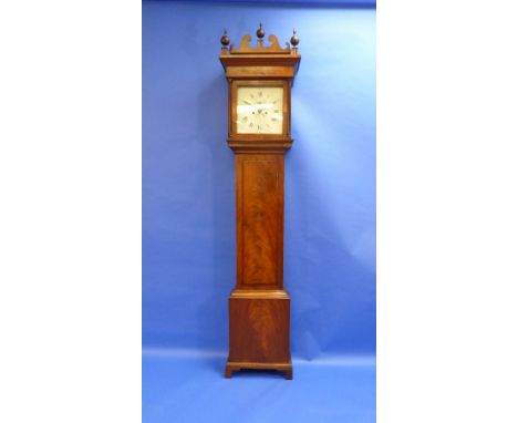 Elizabeth Murch, Honiton, a mahogany longcase clock, the 8-day movement striking the hours on a bell, with the twelve-inch sq