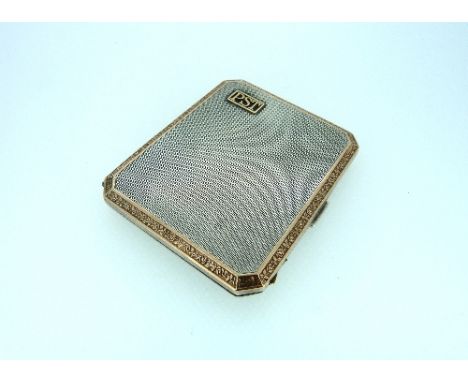 A George VI silver Cigarette Case, by Charles Packer & Co. Ltd, hallmarked London, 1929, of hinged and canted rectangular for